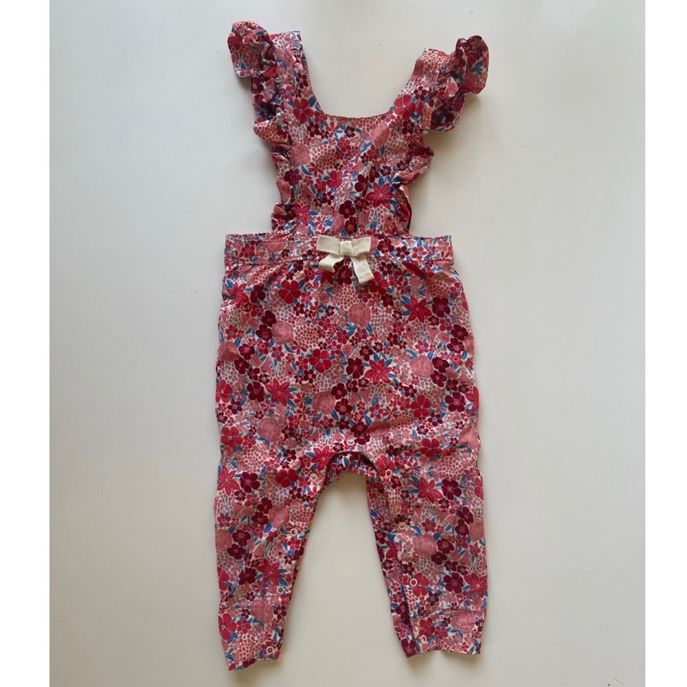 Tea red floral print romper - 12 / 18 months